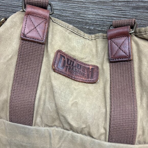Duluth Trading Company Oil Cloth Day Tote Bag Brown Expandable Durable - Picture 2 of 12